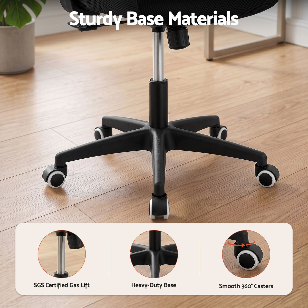 Artiss Ergonomic Office Chair Mesh Deak Chair with Flip-up Arms Adjustable Headrest Black-Furniture > Office > Office & Desk Chairs-PEROZ Accessories