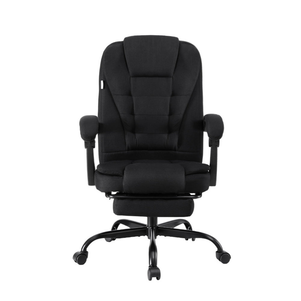 Artiss Office Chair Executive Fabric Seat Racing Computer Desk Chairs Footrest-Furniture > Office > Office & Desk Chairs-PEROZ Accessories