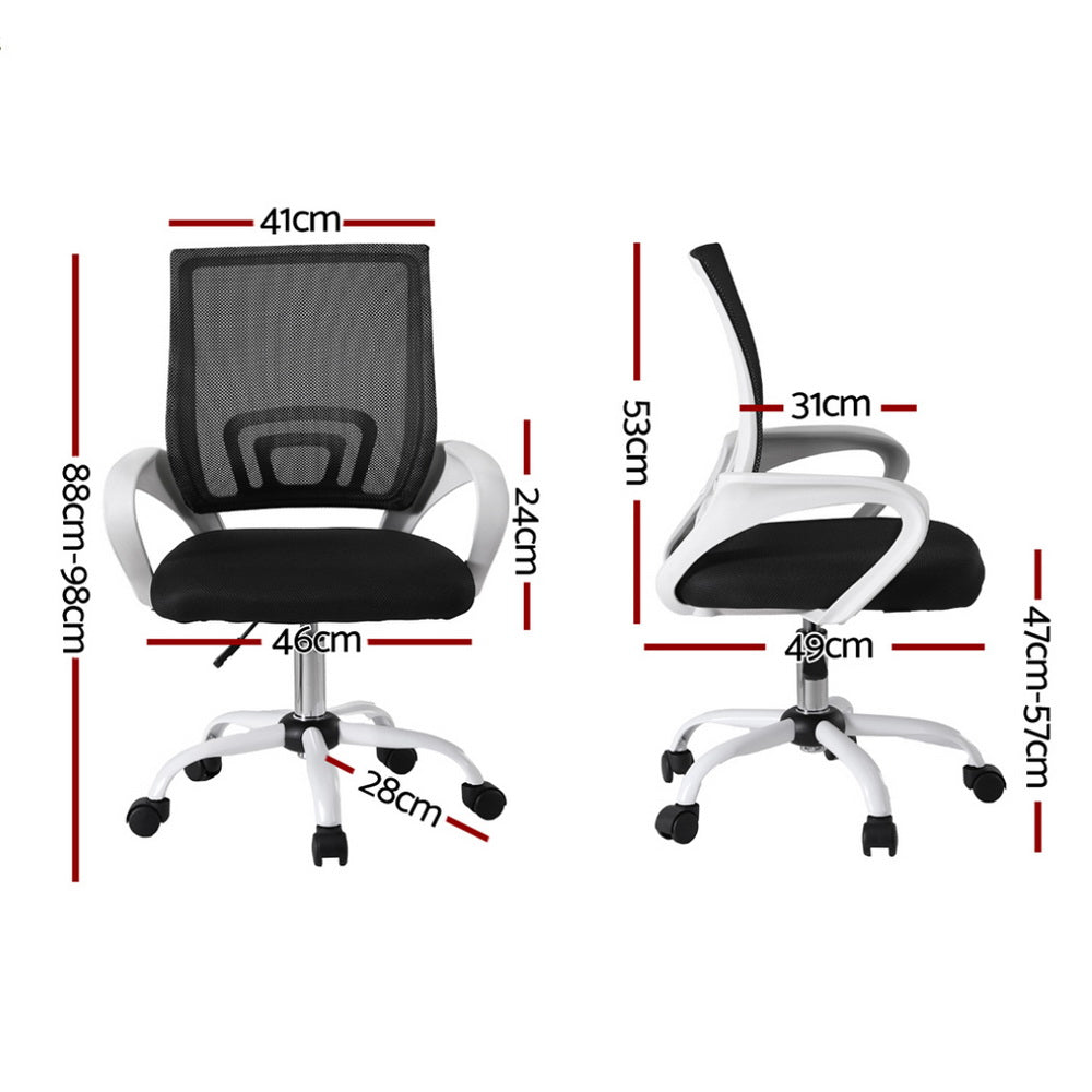 Artiss Office Chair Mesh Computer Gaming Desk Chairs Work Study Mid Back-Furniture > Office > Office & Desk Chairs-PEROZ Accessories