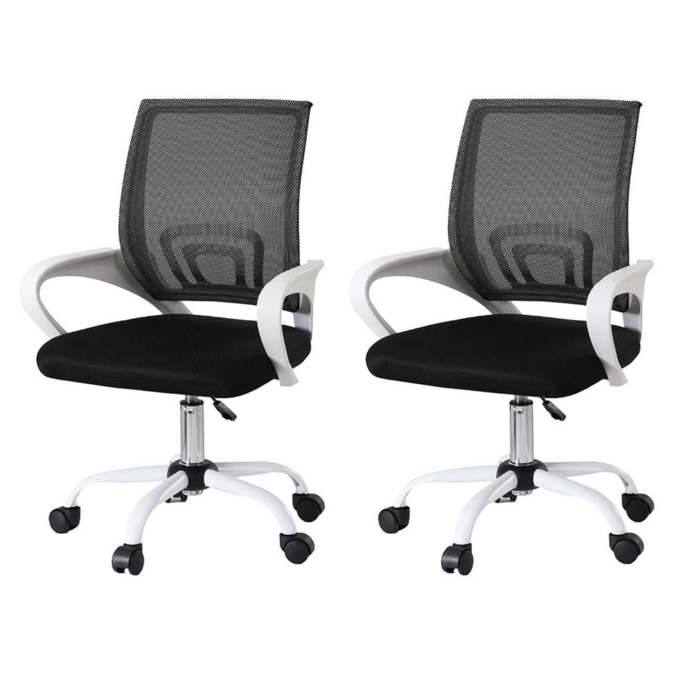 Artiss 2x Office Chair Mesh Computer Gaming Desk Chairs Work Study Mid Back-Furniture > Office > Office & Desk Chairs-PEROZ Accessories