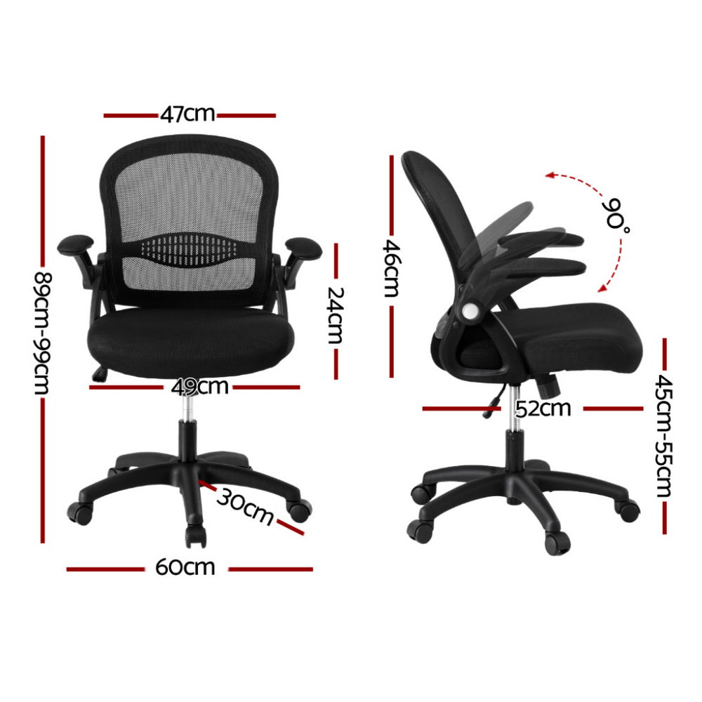 Artiss Mesh Office Chair Computer Gaming Desk Chairs Work Study Mid Back-Furniture > Office > Office & Desk Chairs-PEROZ Accessories