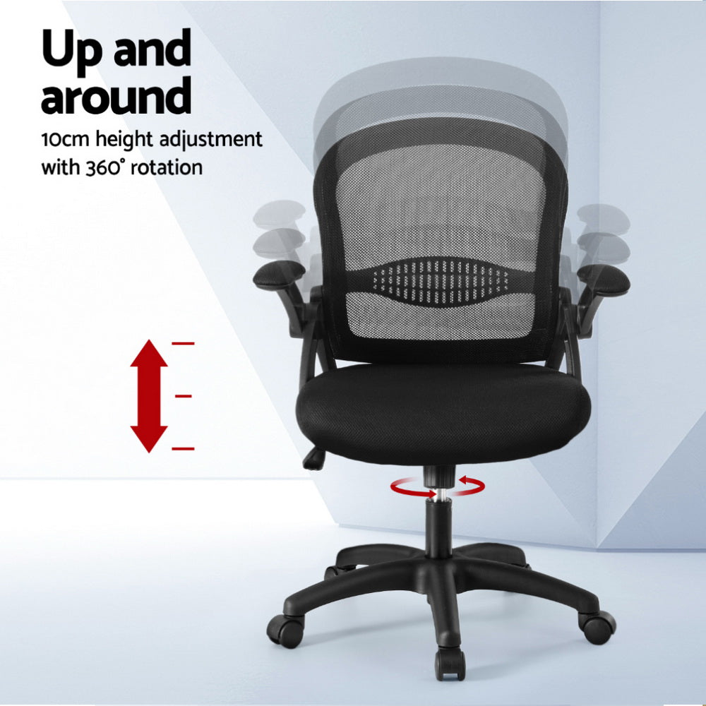 Artiss Mesh Office Chair Computer Gaming Desk Chairs Work Study Mid Back-Furniture > Office > Office & Desk Chairs-PEROZ Accessories