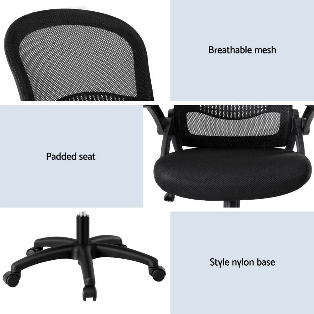 Artiss Mesh Office Chair Computer Gaming Desk Chairs Work Study Mid Back-Furniture > Office > Office & Desk Chairs-PEROZ Accessories
