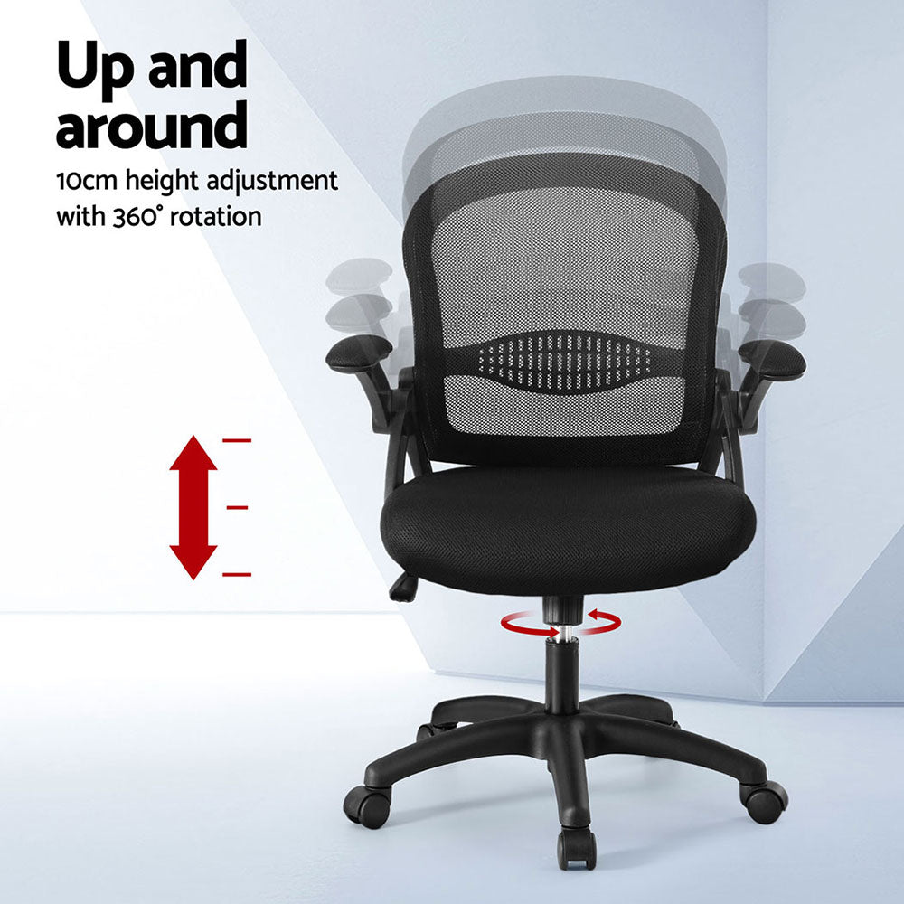 Artiss 2x Mesh Office Chair Computer Gaming Desk Chairs Work Study Mid Back-Furniture > Office > Office & Desk Chairs-PEROZ Accessories