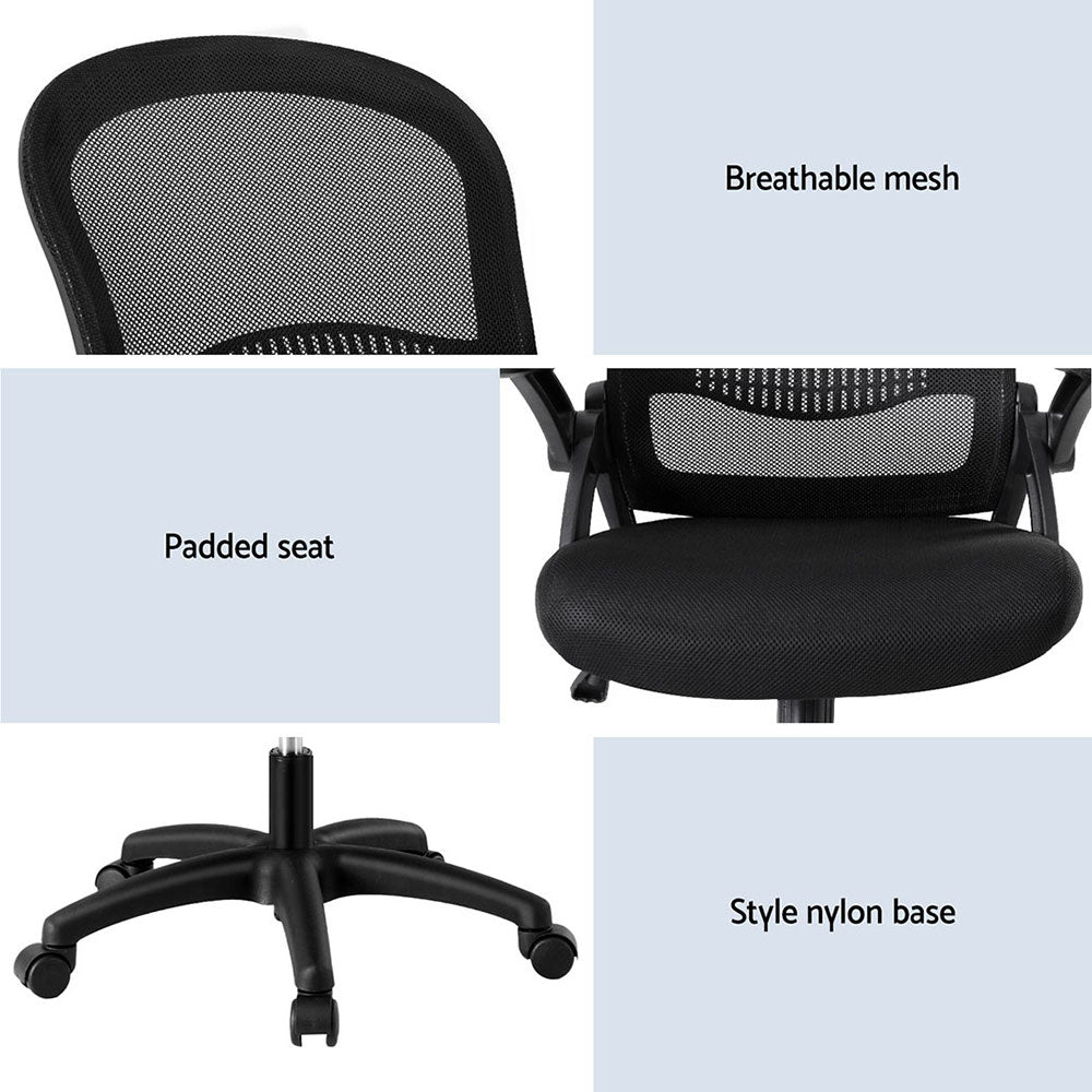 Artiss 2x Mesh Office Chair Computer Gaming Desk Chairs Work Study Mid Back-Furniture > Office > Office & Desk Chairs-PEROZ Accessories