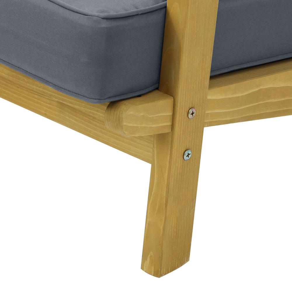 Livsip Outdoor Armchair Furniture Sun Lounge Wood Chair Patio Beach Garden Sofa-Outdoor Patio Sets-PEROZ Accessories