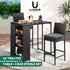 Livsip Outdoor Bar Table Dining Chairs Stools Set Rattan Patio Furniture 3 Piece-Outdoor Bar Sets-PEROZ Accessories