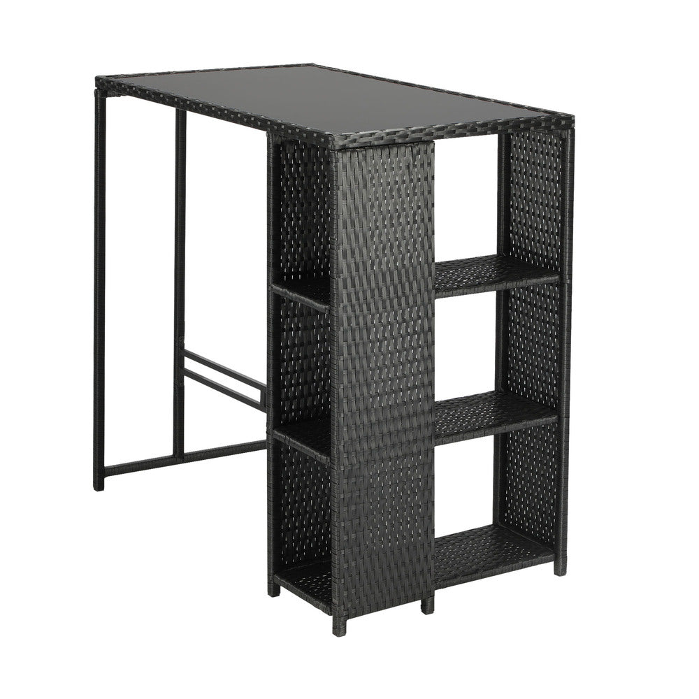 Livsip Rattan Outdoor Bar Table Furniture Cafe Table Patio Setting Dinning Table-Outdoor Bar Table-PEROZ Accessories