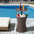 Livsip Rattan Cooler Ice Bucket Table Storage Brown-Drink Cooler-PEROZ Accessories