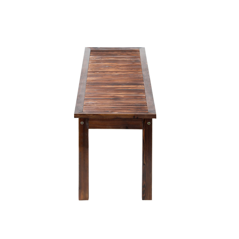 Livsip Garden Bench Wood Patio 190cm Slatted Seat Outdoor Furniture Dining Chair-Outdoor Benches-PEROZ Accessories