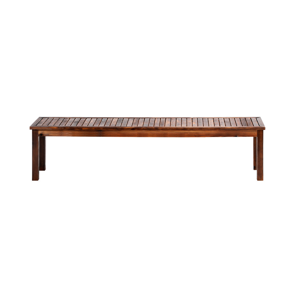 Livsip Garden Bench Wood Patio 190cm Slatted Seat Outdoor Furniture Dining Chair-Outdoor Benches-PEROZ Accessories