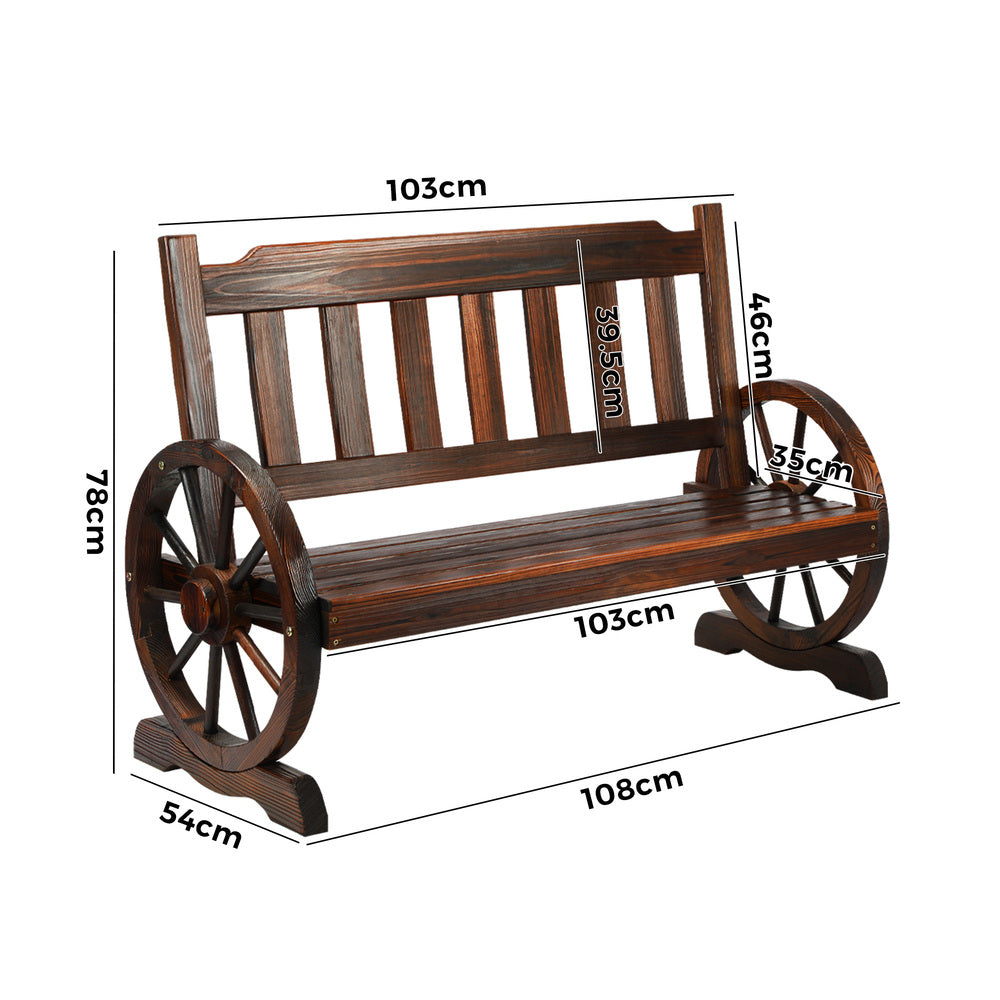 Livsip Garden Bench Wagon Chairs Wheel Chair Backyard Lounge-Wagon Chair-PEROZ Accessories