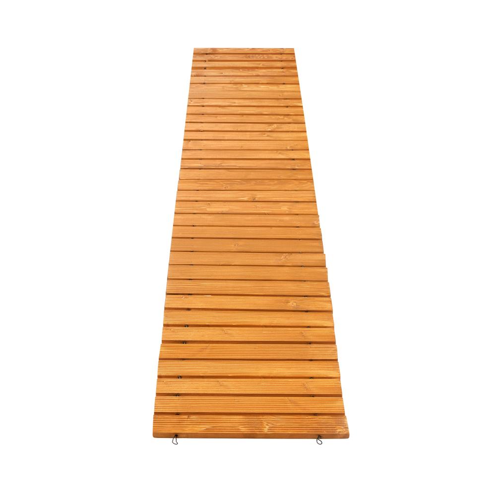 Livsip 2PC Garden Wooden Pathway 8ft Straight Roll-Out-Garden Pathways-PEROZ Accessories