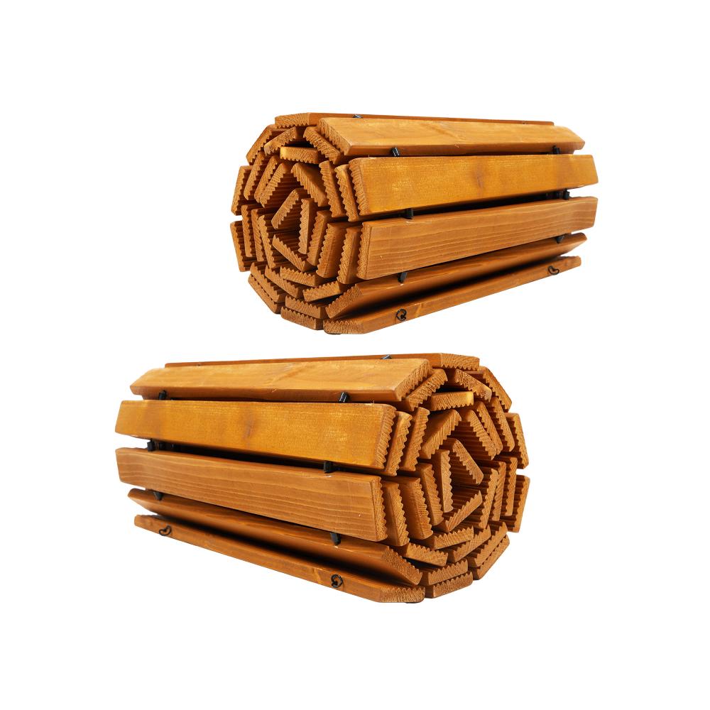 Livsip 2PC Garden Wooden Pathway 8ft Straight Roll-Out-Garden Pathways-PEROZ Accessories