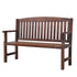 Gardeon Outdoor Garden Bench Wooden 2 Seater Lounge Chair Patio Furniture Brown-Outdoor Benches-PEROZ Accessories
