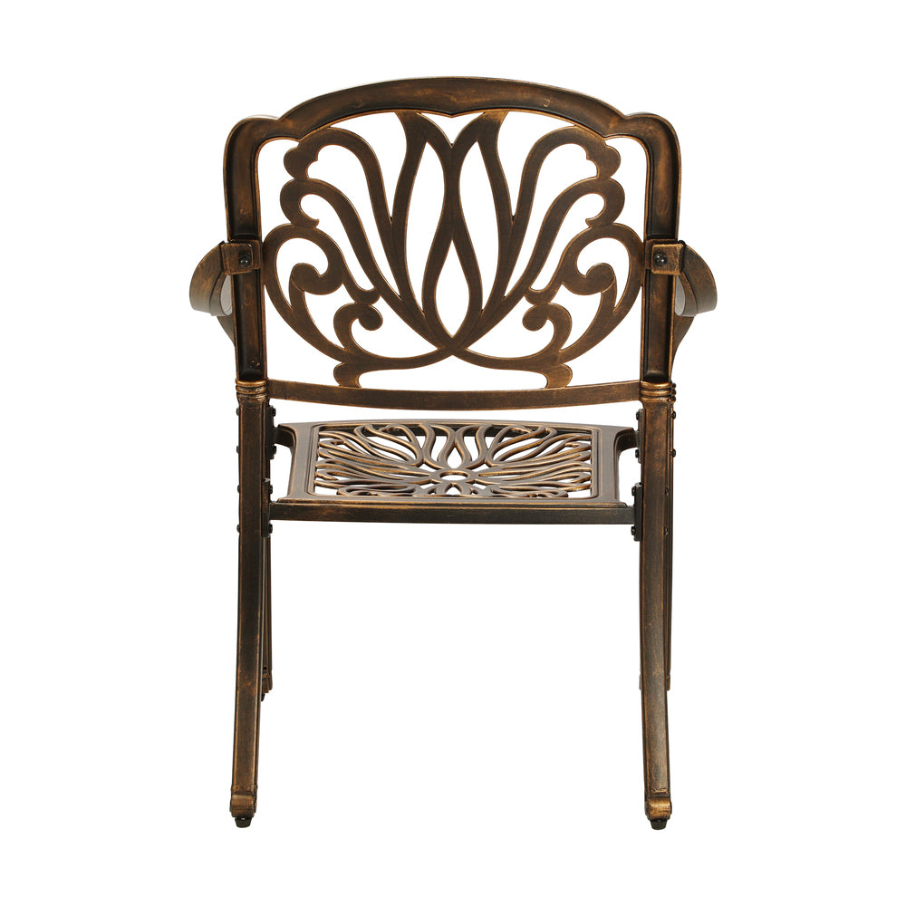 Livsip Outdoor Dining Chairs Cast Aluminium Patio Garden Furniture Set of 2-Outdoor Dining Sets-PEROZ Accessories