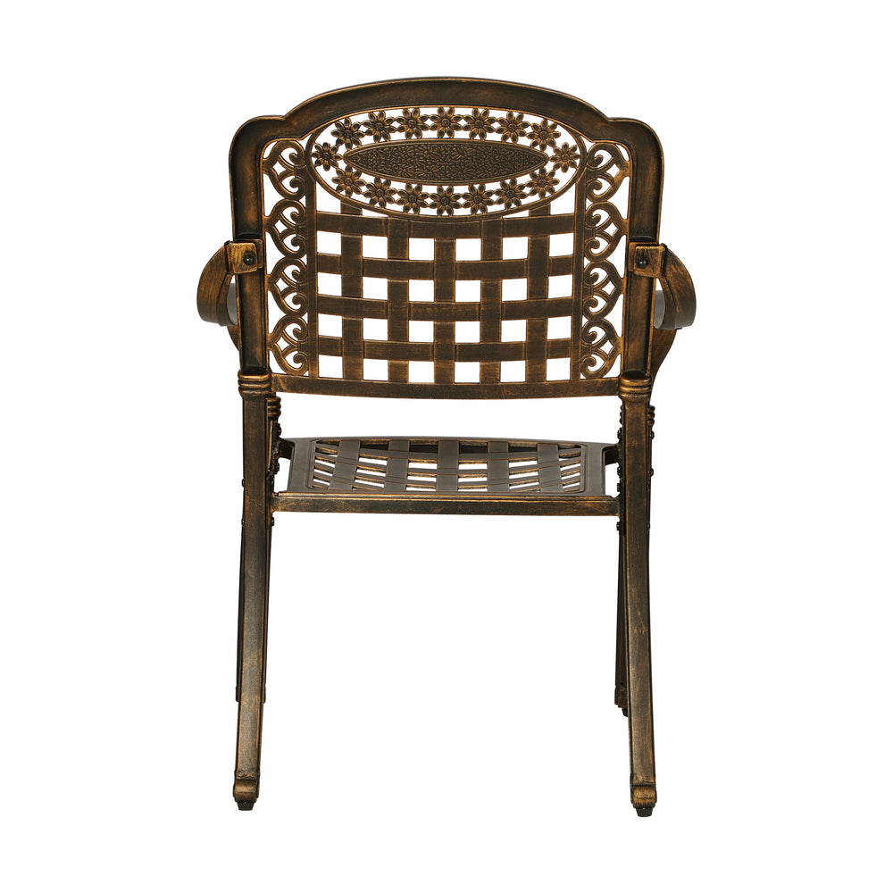 Livsip Outdoor Furniture Dining Chairs Cast Aluminium Garden Patio Chairs x2-Outdoor Dining Sets-PEROZ Accessories