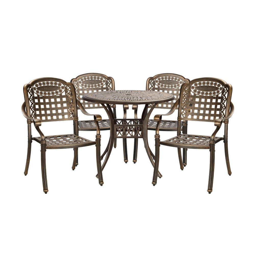 Livsip Outdoor Setting Dining Chairs Bistro Set Patio Garden Furniture 5 Piece-Outdoor Dining Sets-PEROZ Accessories