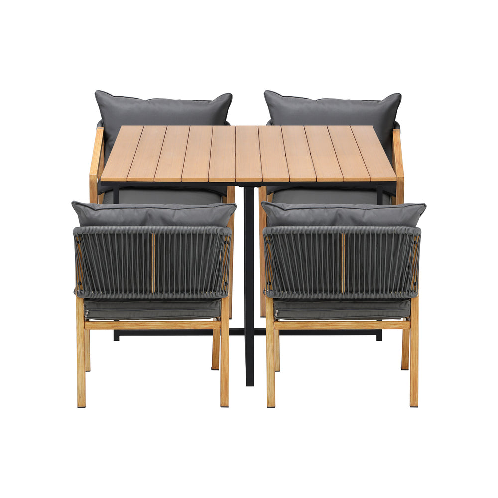 Livsip 5PCS Outdoor Patio Set Table&Armchair Dining Set-Outdoor Dining Sets-PEROZ Accessories