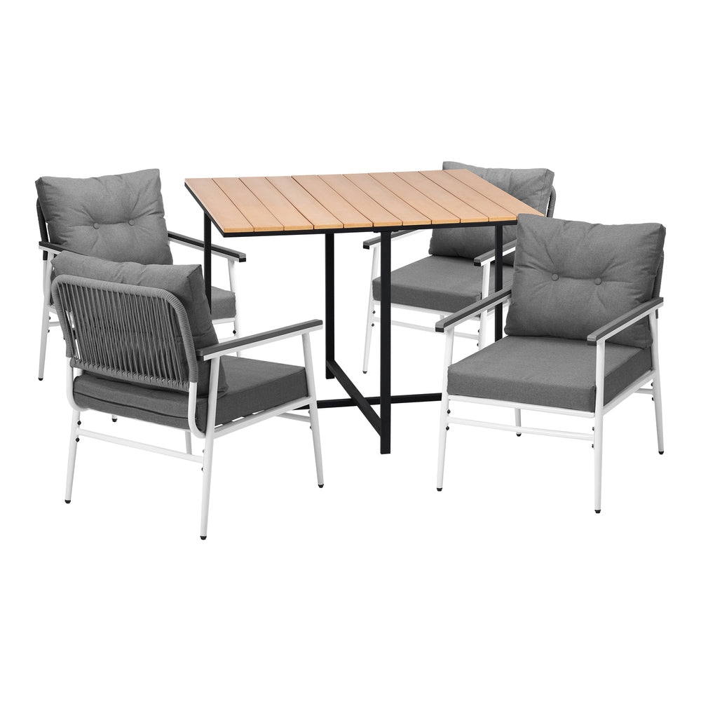 Livsip Outdoor Dining Set Garden Table and Chairs 5PCS-Outdoor Dining Set-PEROZ Accessories