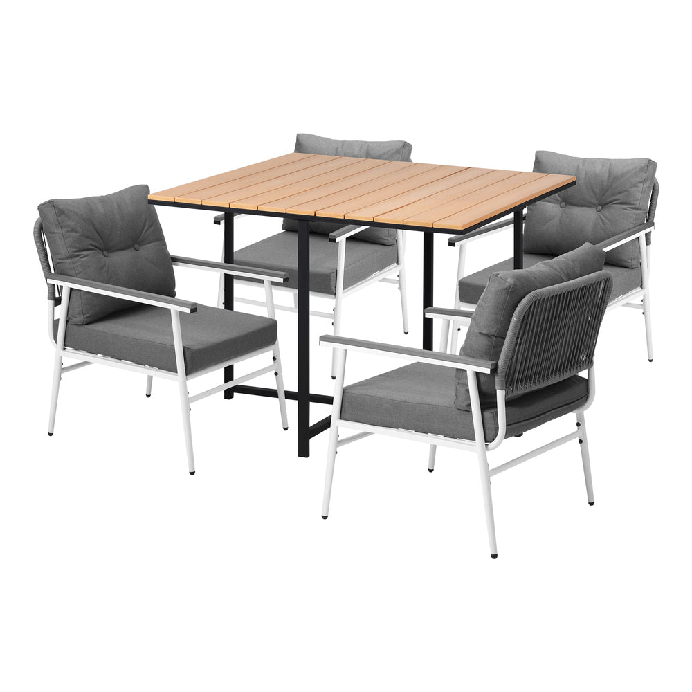 Livsip Outdoor Dining Set Garden Table and Chairs 5PCS-Outdoor Dining Set-PEROZ Accessories