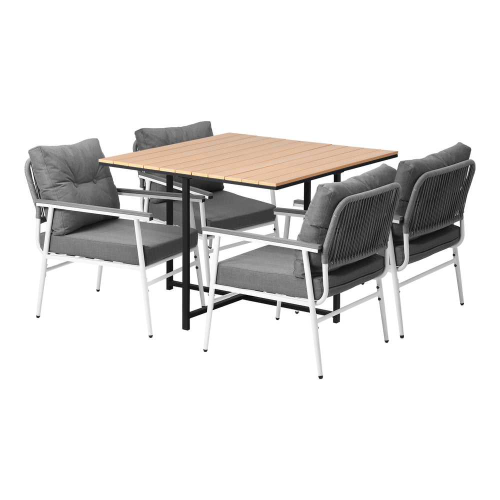 Livsip Outdoor Dining Set Garden Table and Chairs 5PCS-Outdoor Dining Set-PEROZ Accessories
