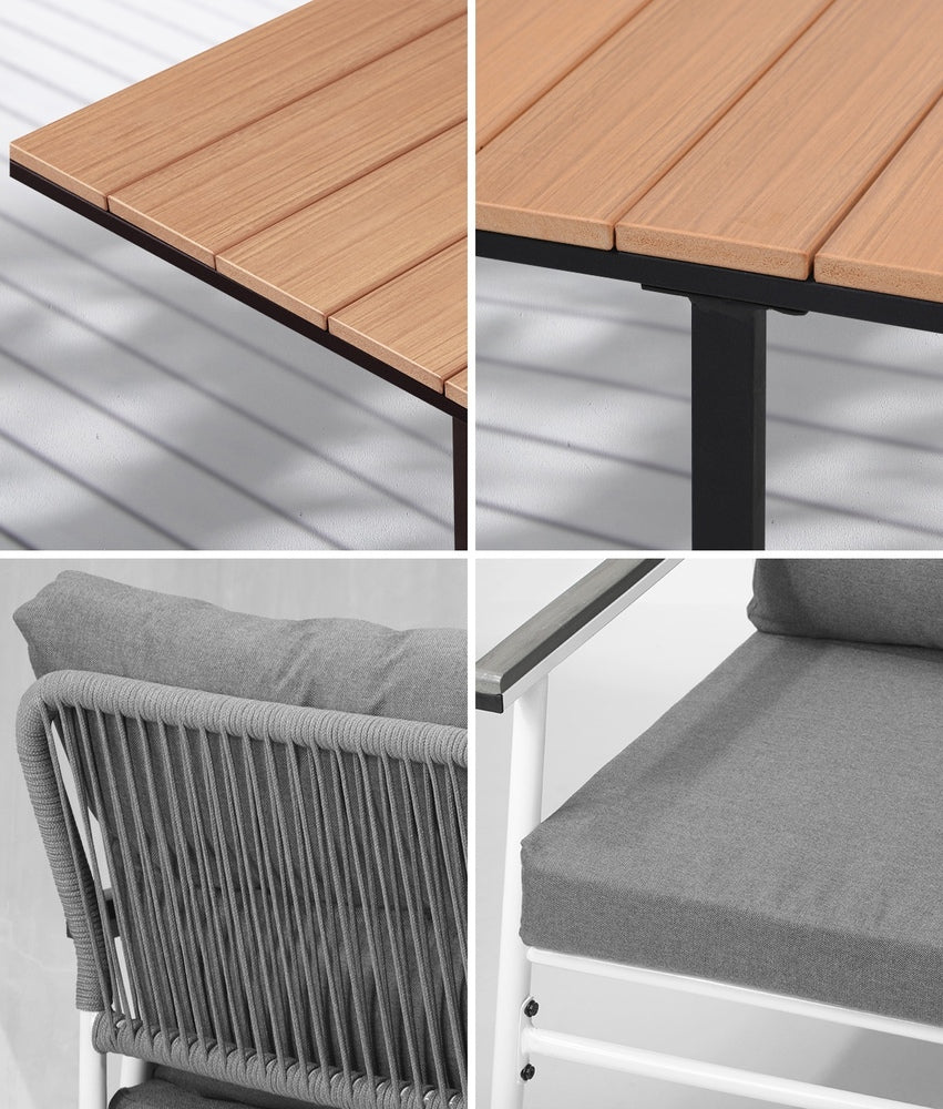 Livsip Outdoor Dining Set Garden Table and Chairs 5PCS-Outdoor Dining Set-PEROZ Accessories