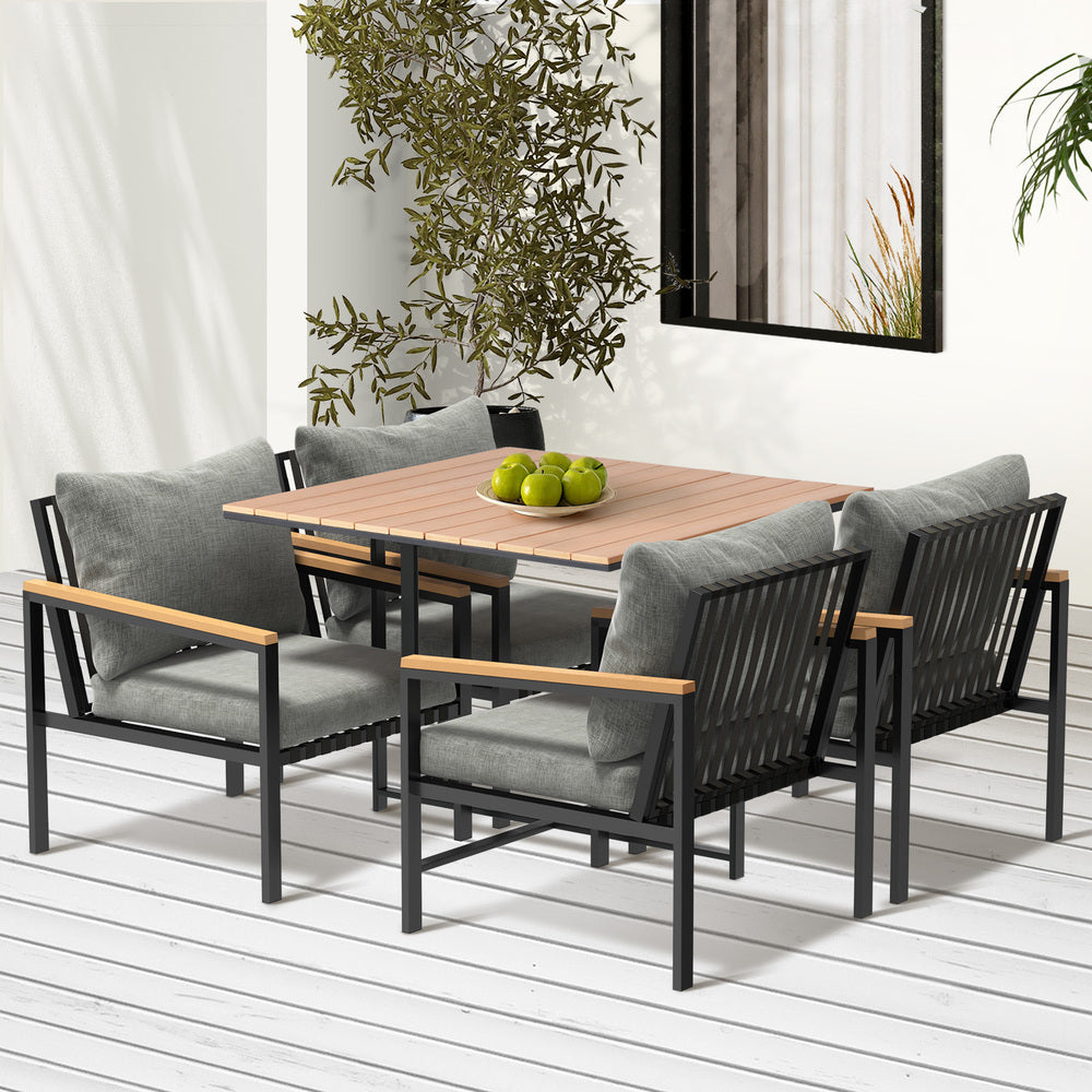 Livsip Outdoor Dining Set Table & Chairs 5PCS Patio Set-Outdoor Dining Sets-PEROZ Accessories