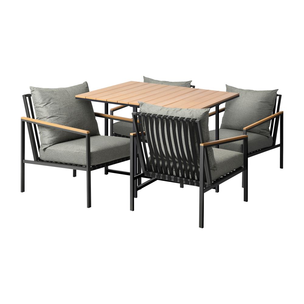 Livsip Outdoor Dining Set Table & Chairs 5PCS Patio Set-Outdoor Dining Sets-PEROZ Accessories