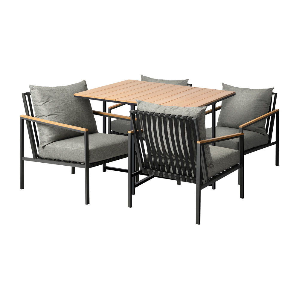 Livsip Outdoor Dining Set Table & Chairs 5PCS Patio Set-Outdoor Dining Sets-PEROZ Accessories