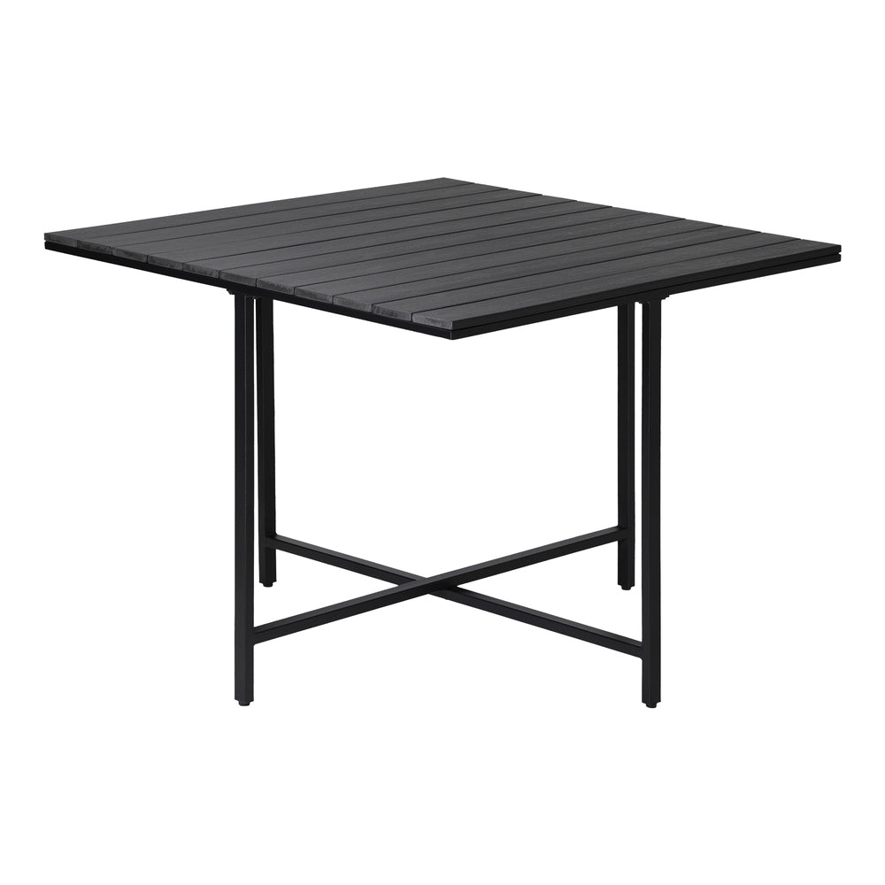Livsip Outdoor Dining Table Black Wood-Plastic-Outdoor Dining Set-PEROZ Accessories