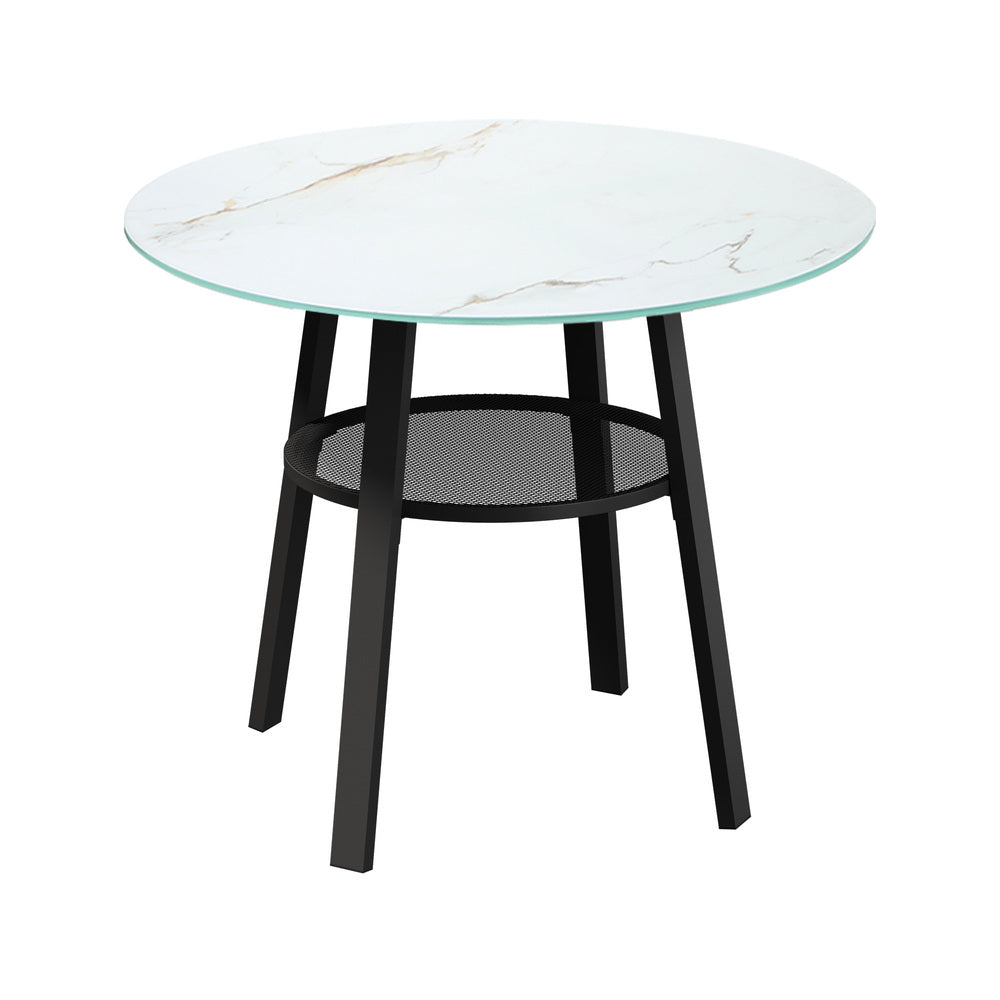 Livsip Outdoor Dining Set 2 Seater Rattan Armchair Glass Table-Outdoor Dining Set-PEROZ Accessories