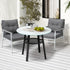 Livsip Outdoor Dining Set 2 Seater Marble Tempered Glass Table-Outdoor Dining Set-PEROZ Accessories