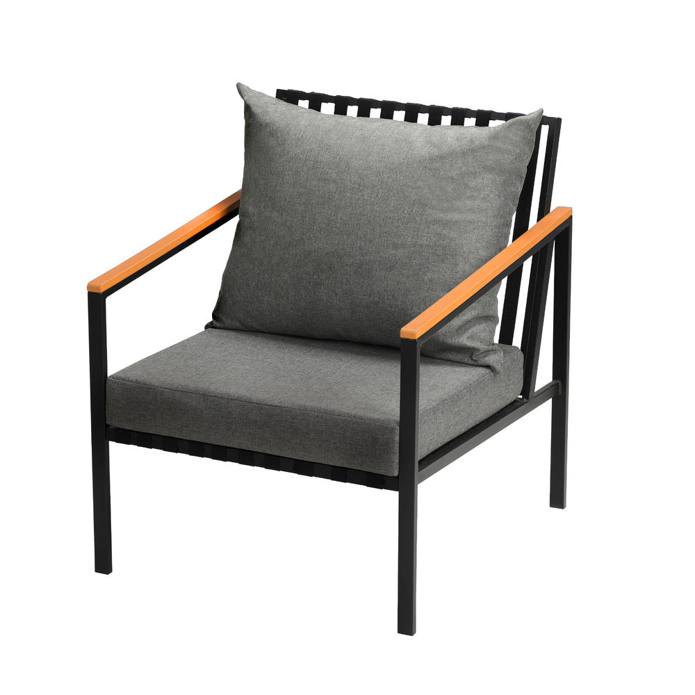 Livsip 5 Piece Outdoor Dining Setting Table w/Storage Shelf-Outdoor Dining Set-PEROZ Accessories