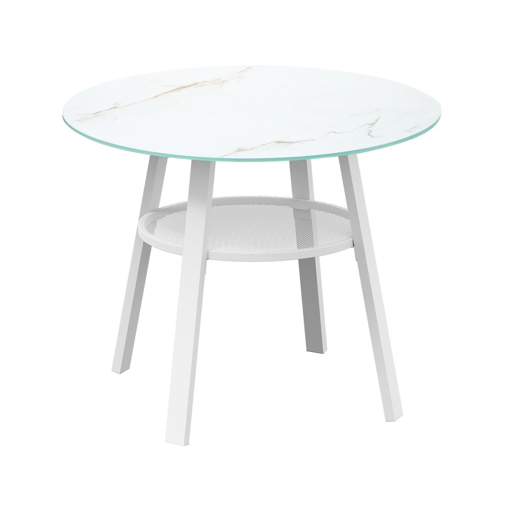 Livsip Outdoor Dining Setting 2 Seater Tempered Glass Table-Outdoor Dining Set-PEROZ Accessories
