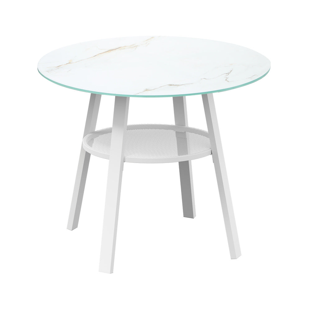 Livsip Outdoor Dining Setting 4 Seater Tempered Glass Table-Outdoor Dining Set-PEROZ Accessories
