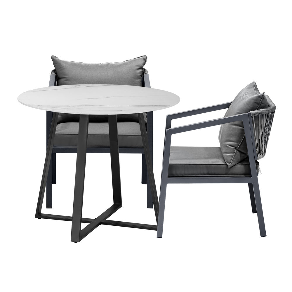 Livsip 3PCS Outdoor Dining Set Table&Lounge Chair-Outdoor Dining Sets-PEROZ Accessories