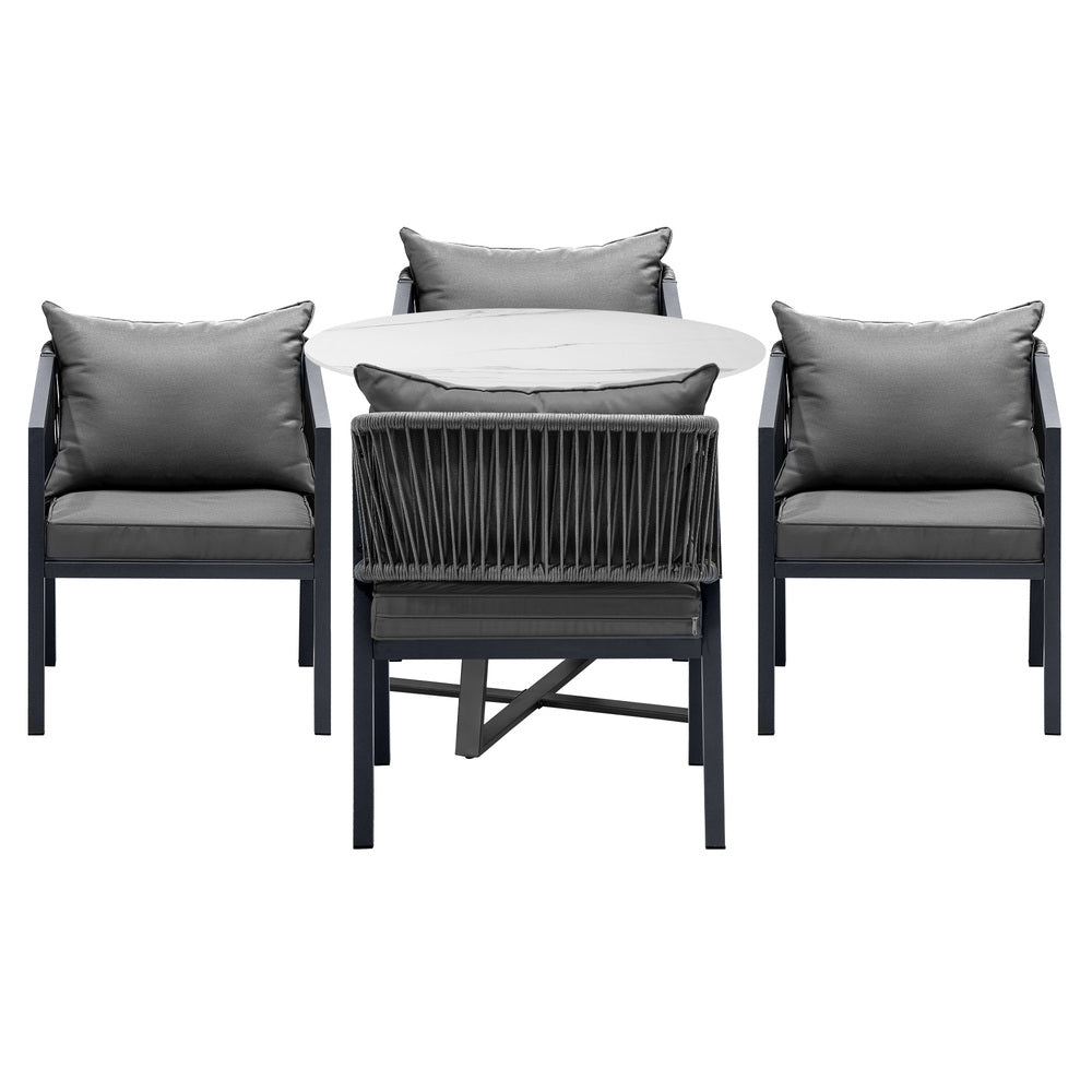 Livsip 5PCS Outdoor Dining Set Table&Lounge Chair-Outdoor Dining Sets-PEROZ Accessories