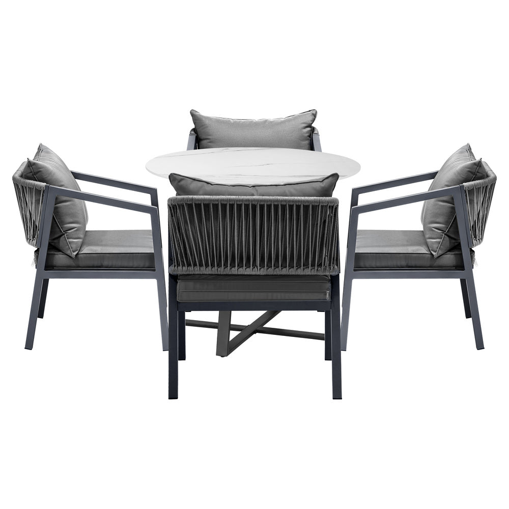 Livsip 5PCS Outdoor Dining Set Table&Lounge Chair-Outdoor Dining Sets-PEROZ Accessories