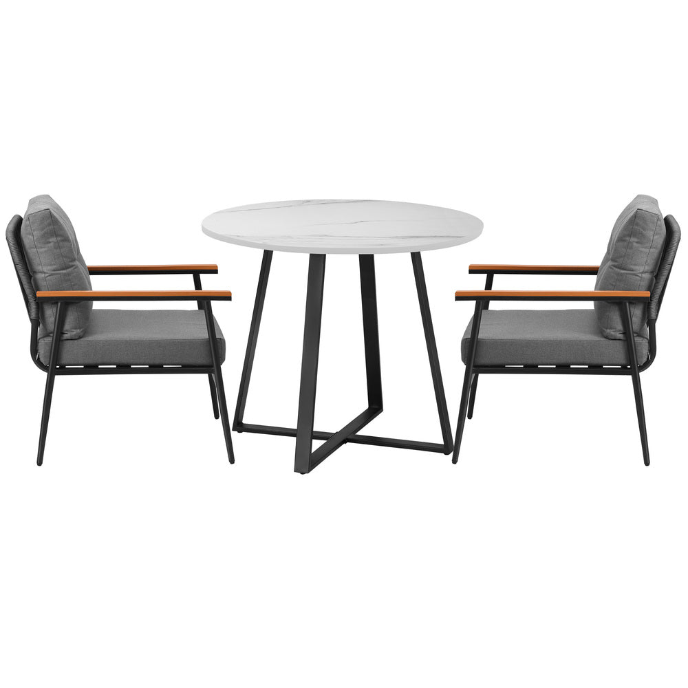 Livsip Outdoor Dining Set 3PCS Garden Lounge Setting-Outdoor Dining Set-PEROZ Accessories