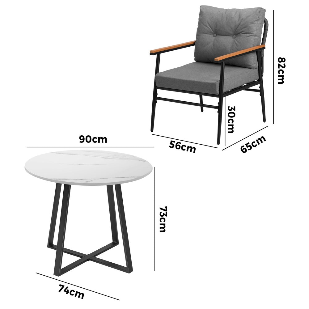 Livsip Outdoor Dining Set 5PCS Garden Lounge Setting-Outdoor Dining Set-PEROZ Accessories
