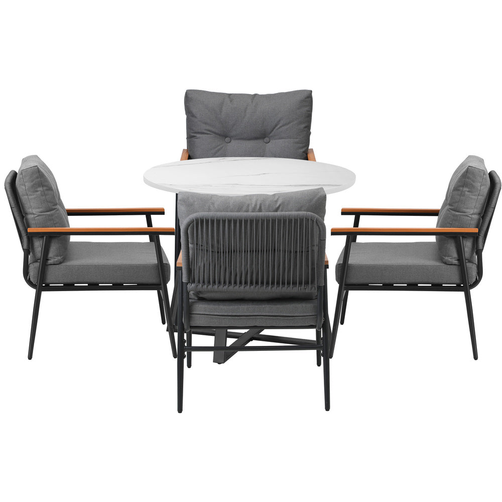 Livsip Outdoor Dining Set 5PCS Garden Lounge Setting-Outdoor Dining Set-PEROZ Accessories