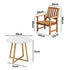Livsip Outdoor Patio Set Solid Wood Chair&Table 5PC-Outdoor Dining Sets-PEROZ Accessories