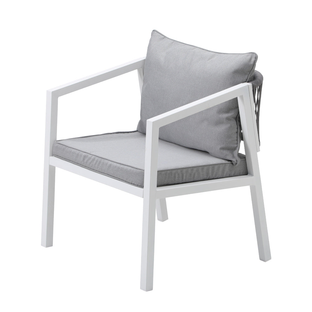 Livsip Outdoor Dining Set Bistro Setting 5PCS White-Outdoor Dining Set-PEROZ Accessories