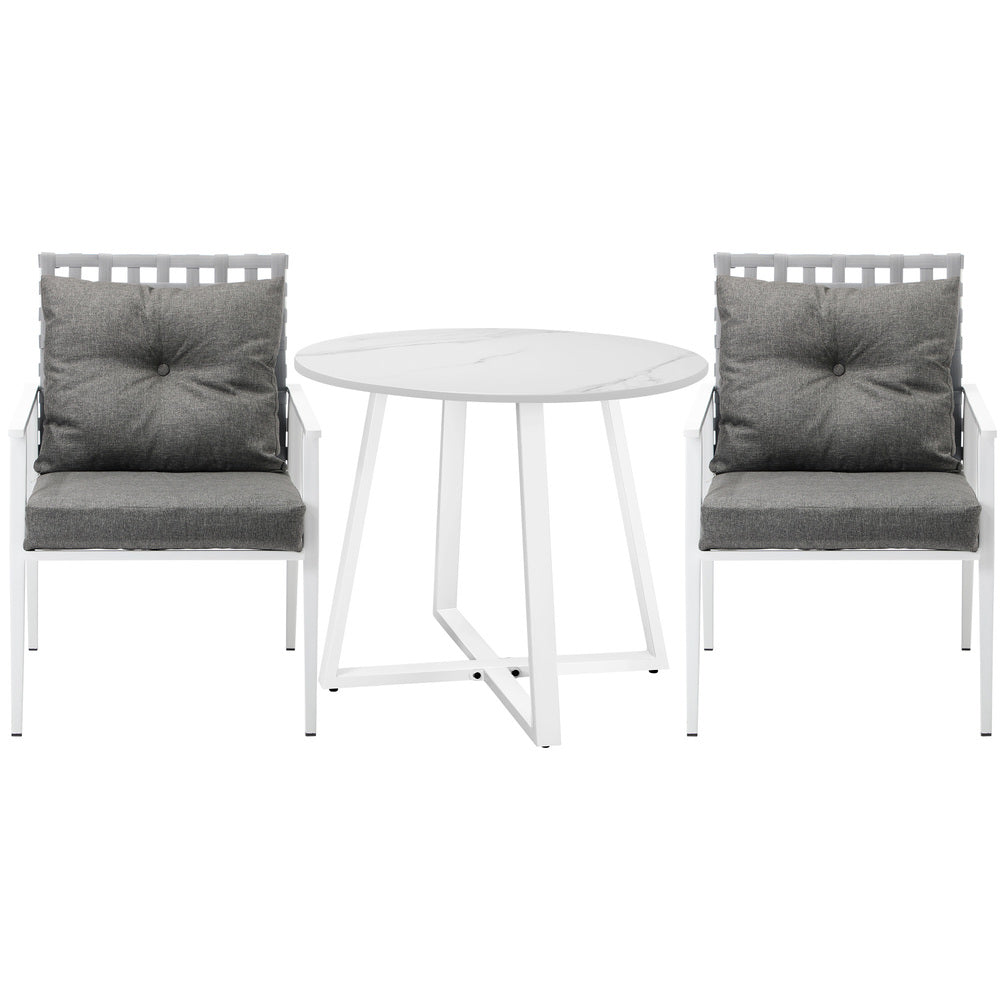 Livsip Outdoor Dining Set 3PCS Round Table Rattan Chair-Outdoor Dining Set-PEROZ Accessories