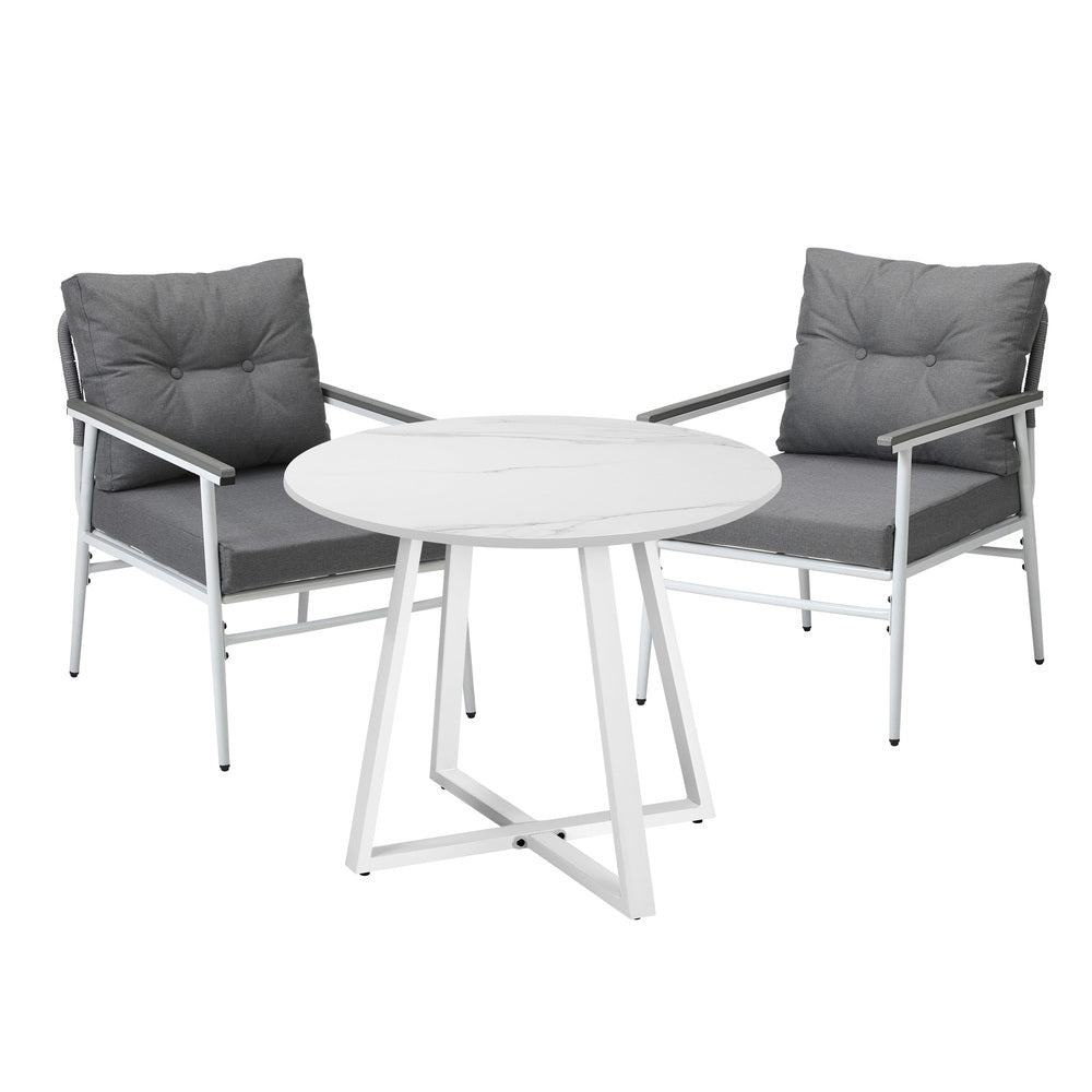 Livsip Outdoor Dining Set Patio Setting 2 Seater Round Table-Outdoor Dining Set-PEROZ Accessories