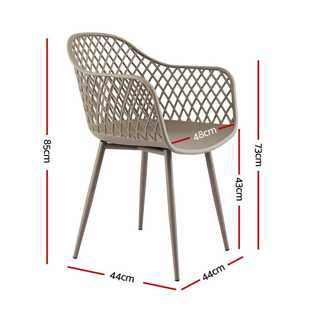 Gardeon 4PC Outdoor Dining Chairs PP Lounge Chair Patio Furniture Garden Coffee-Furniture > Outdoor > Outdoor Chairs-PEROZ Accessories