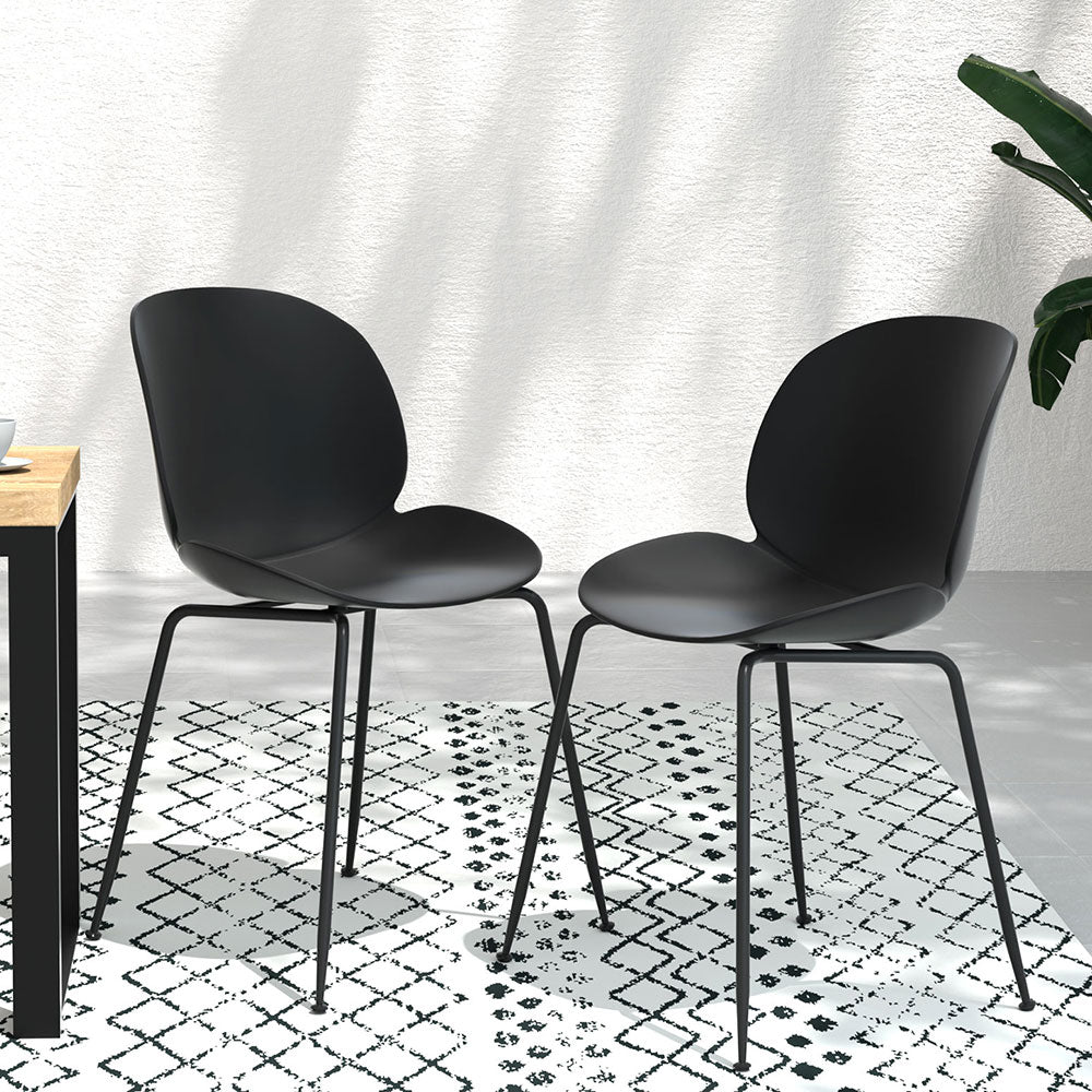 Gardeon 4PC Outdoor Dining Chairs Lounge Chair Patio Garden Furniture Black-Furniture > Outdoor-PEROZ Accessories