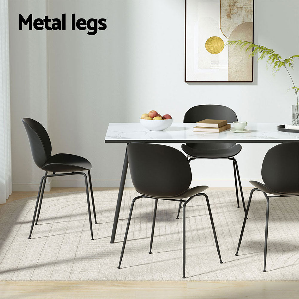 Gardeon 4PC Outdoor Dining Chairs Lounge Chair Patio Garden Furniture Black-Furniture > Outdoor-PEROZ Accessories