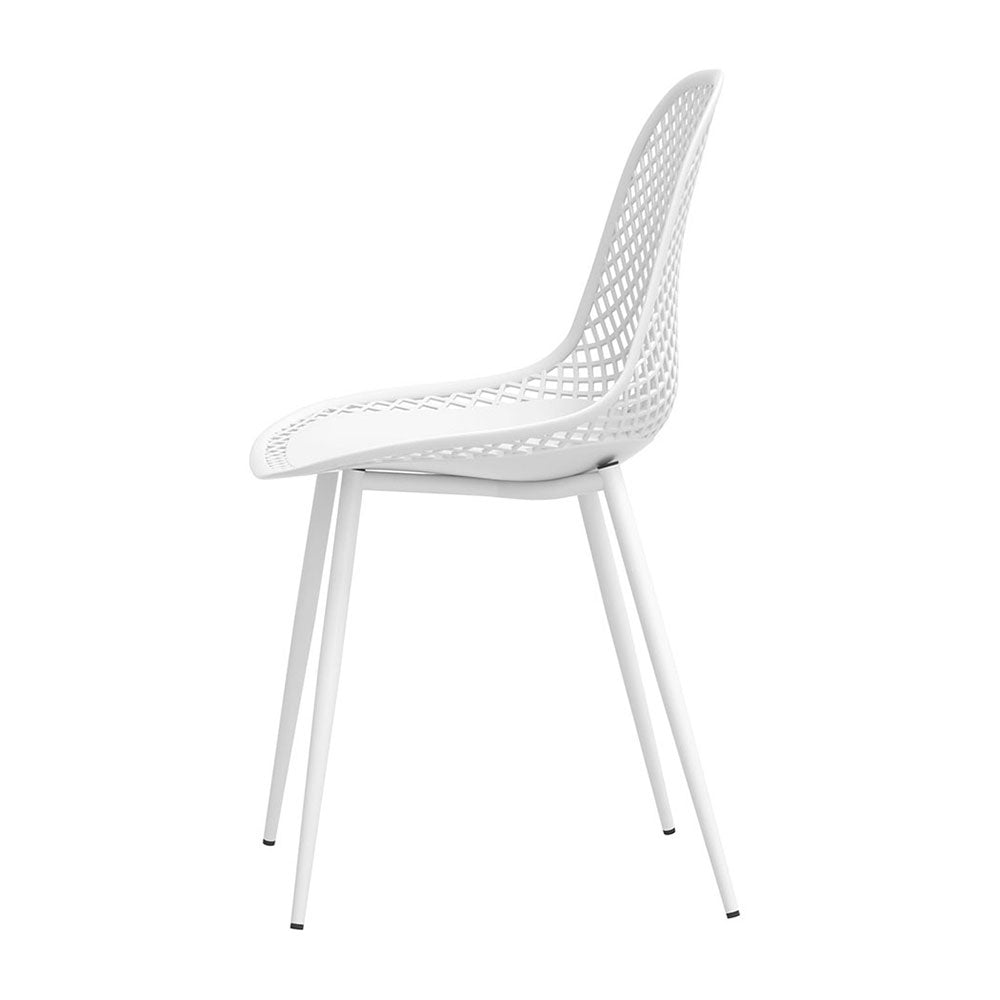Gardeon 4PC Outdoor Dining Chairs PP Lounge Chair Patio Garden Furniture White-Furniture > Bar Stools & Chairs-PEROZ Accessories